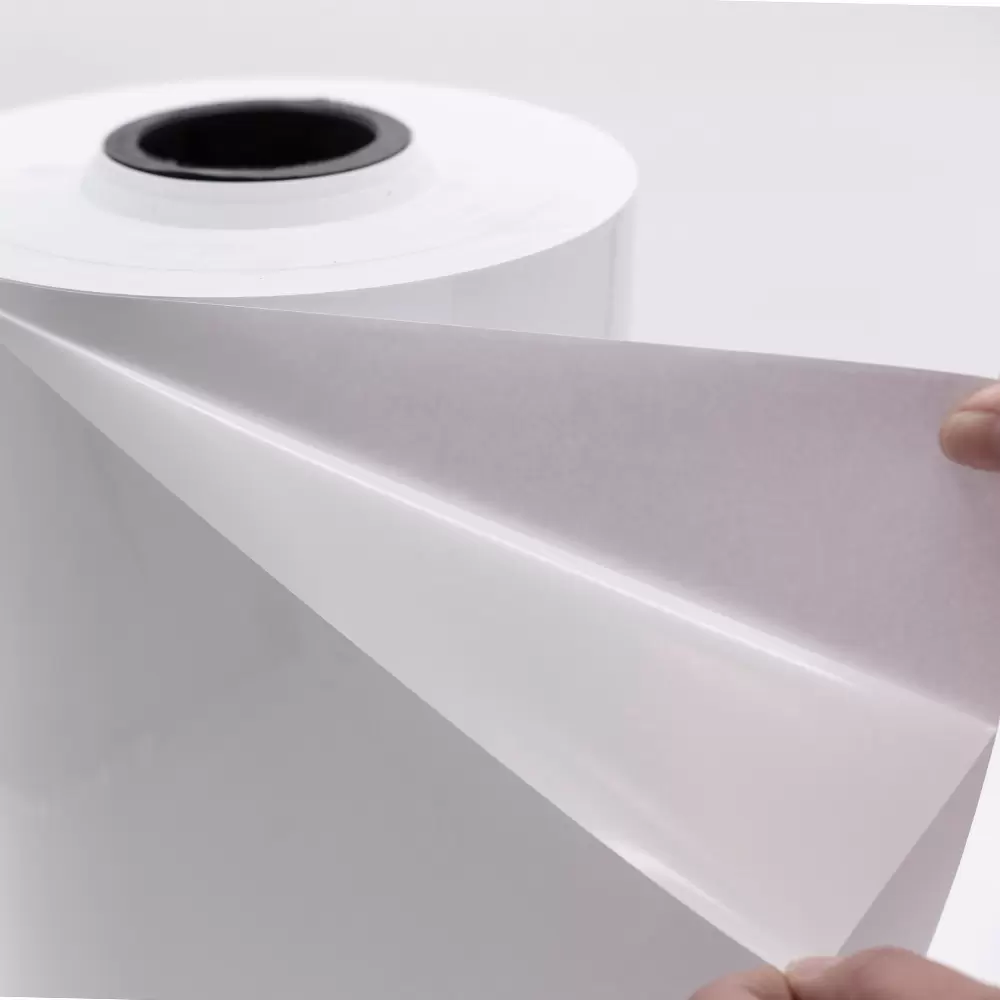 UV喷墨60mic 珠光膜水胶60gsm 白色格拉辛底纸 UV0207W21 卷材