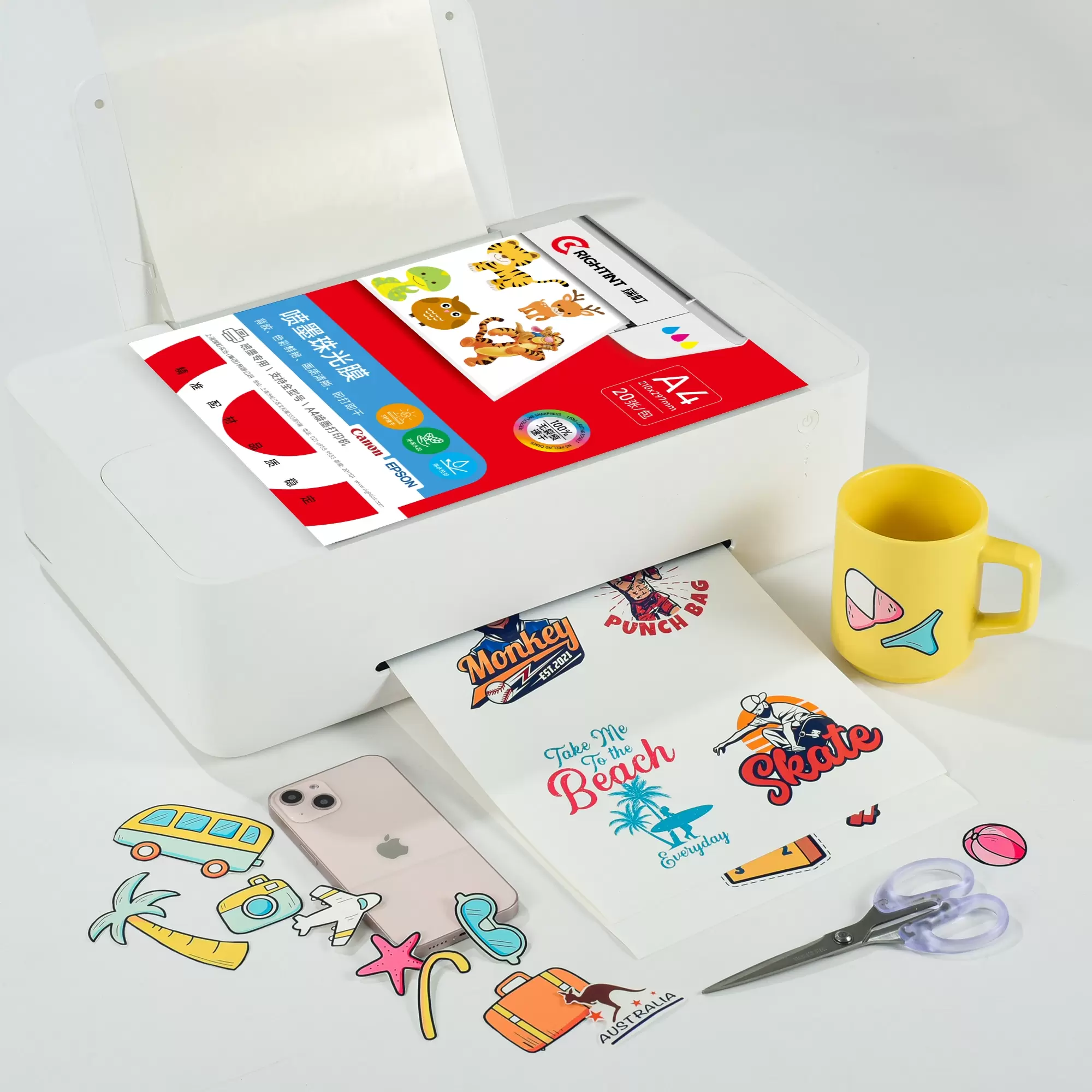 100mic 珠光膜（水胶） RC0307W24 A4/A3